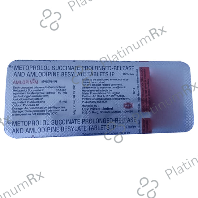 Amlopin M 5/47.5mg Tablet PR 10s