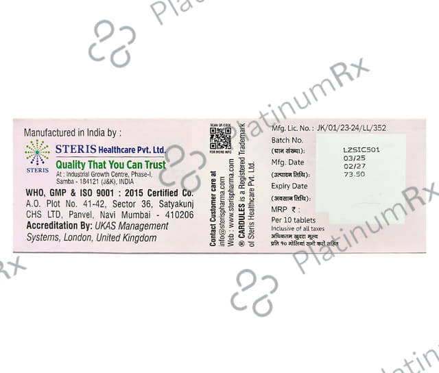 Cardules Ismn 40mg Tablet SR 10s