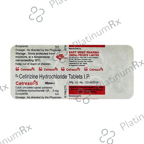 Cetrezol 5mg Tablet 10s