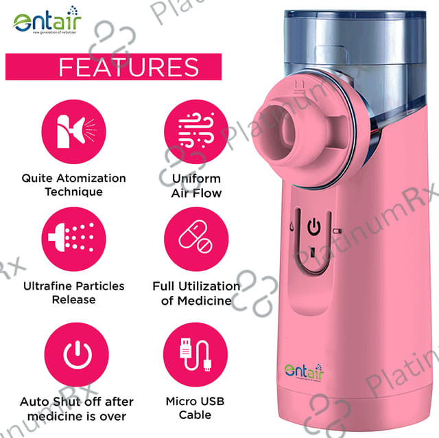 Entair YS 30 Portable Mesh Nebulizer Pink