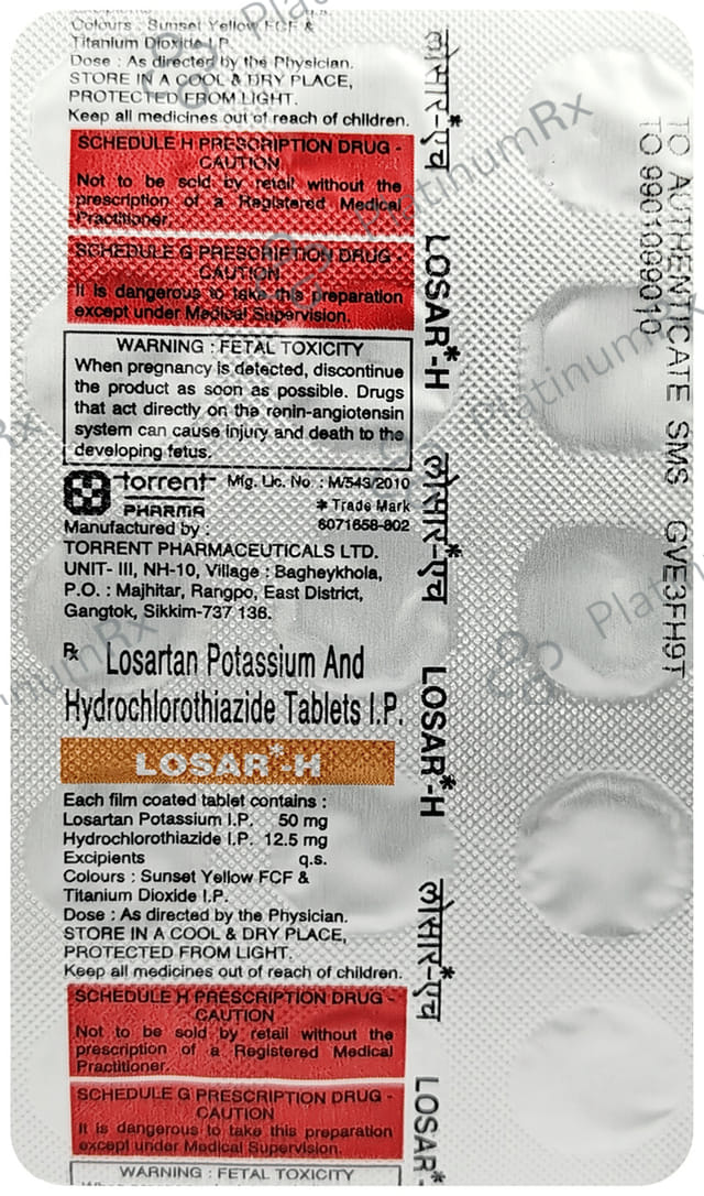 Losar H 50/12.5mg Tablet 15s
