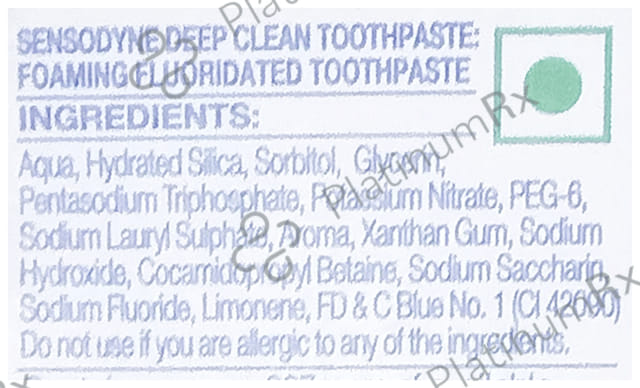 Sensodyne Deep Clean Sensitive Toothpaste 40gm