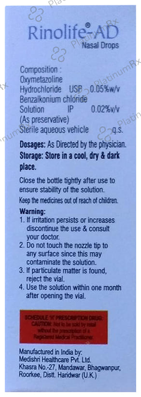 Rinolife AD Nasal Drop 10ml