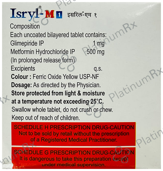 Isryl M 1/500mg Tablet PR 15s