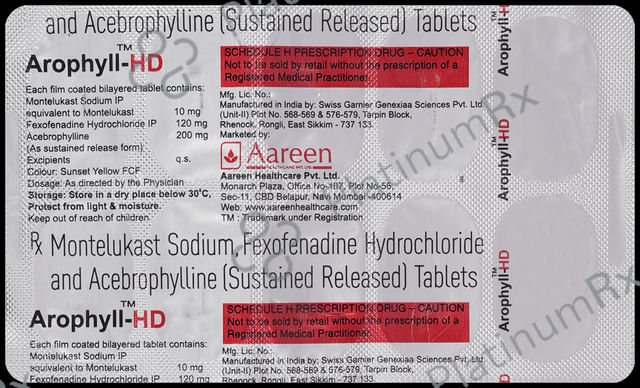 Arophyll HD 10/120/200mg Tablet 10s