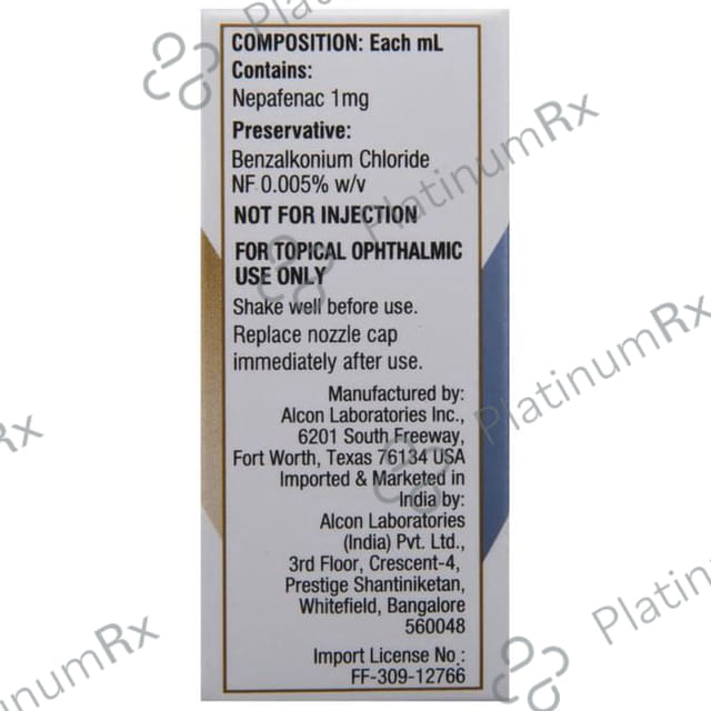 Nevanac 0.1% Ophthalmic Suspension 5ml
