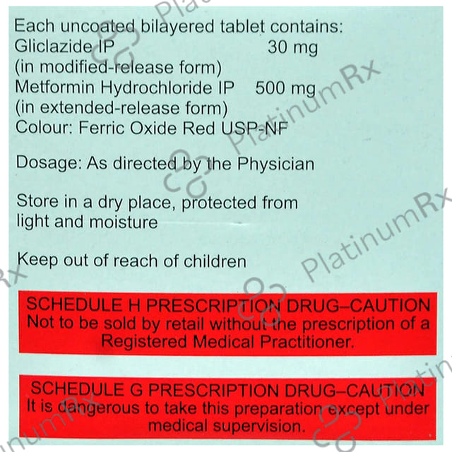 Glycinorm M 30/500mg OD Tablet ER 10s