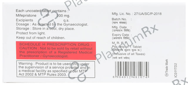 Abortab 200mg Tablet 1s