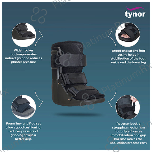 Tynor D 45 Walker Boot Medium Black