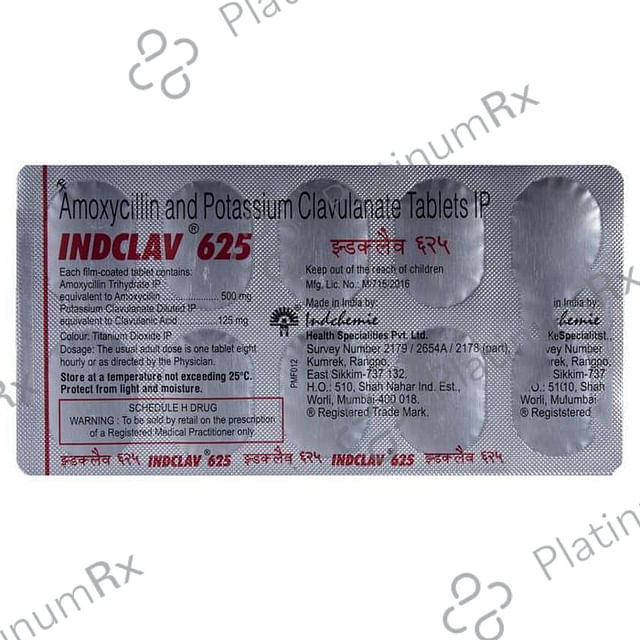 Indclav 625mg Tablet 10s