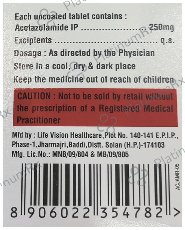 Acetazo 250mg Tablet 10s
