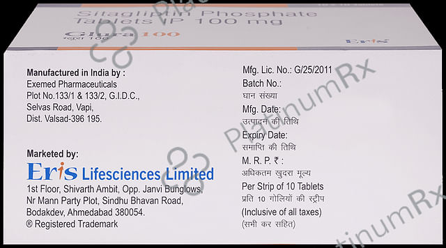 Glura 100mg Tablet 10s