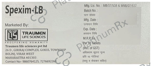 Spexim-LB Tablet DT