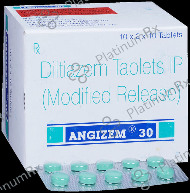 Angizem 30mg Tablet MR 10s