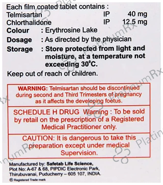 Telmiprime CH 12.5/40mg Tablet 15s