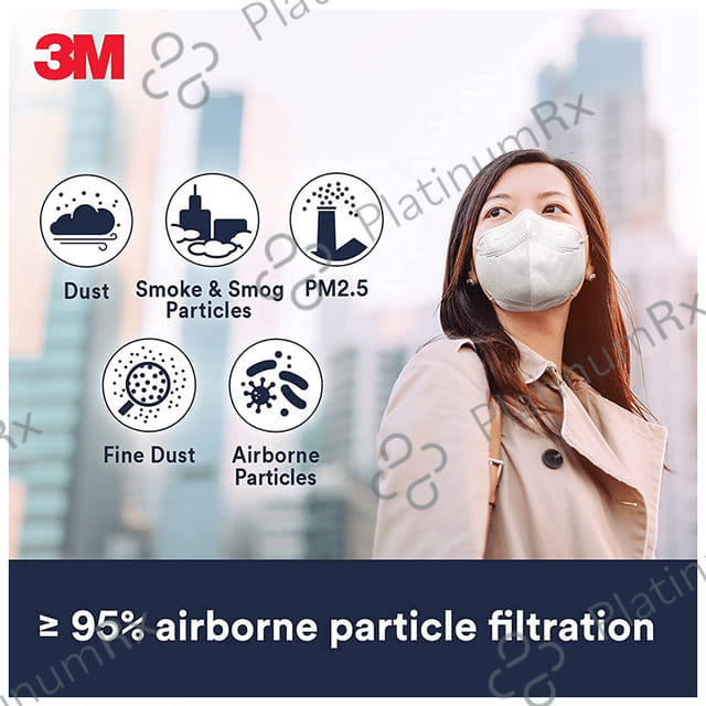 3M KN95 9513 Particulate Respirator Mask Adult White 3 masks