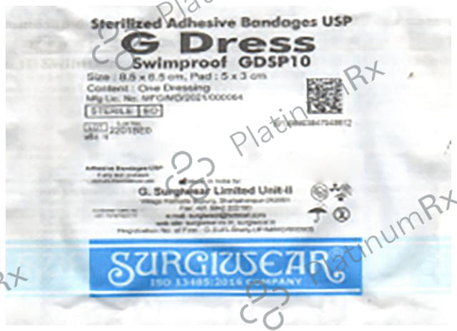 G Dress GDSP10 Swimproof Bandage 8.5 X 6.5 cm