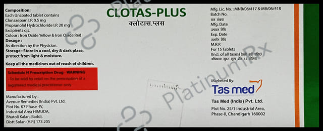 Clotas Plus 0.5/20mg Tablet 15s