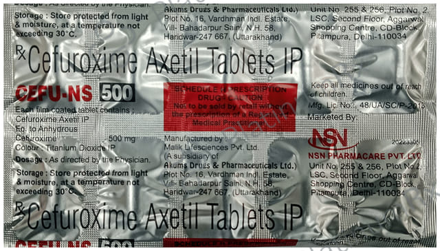 Cefu NS 500mg Tablet 10s