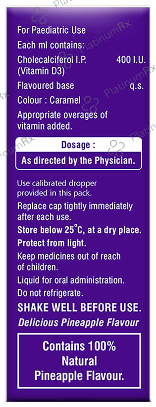 Ultra D3 400IU Pineapple Flavour Oral Drops 15ml
