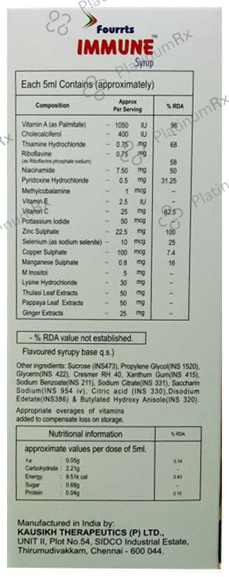 Fourrts Immune Syrup 200ml