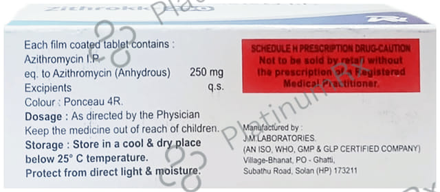 Zithrokk 250mg Tablet