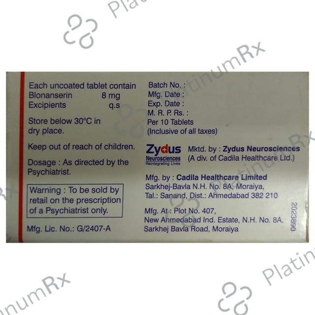 Elicia 8mg Tablet 10s