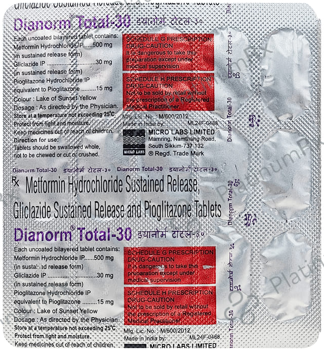 Dianorm Total 30mg Tablet 15s