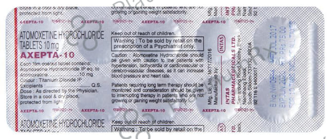 Axepta 10mg Tablet 10s