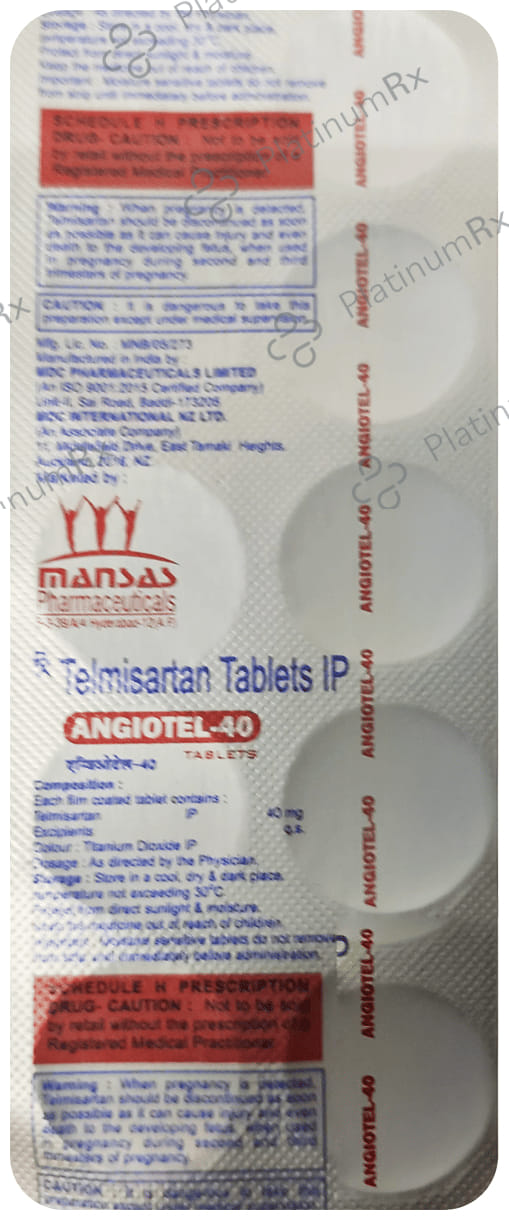 Angiotel 40mg Tablet 10s