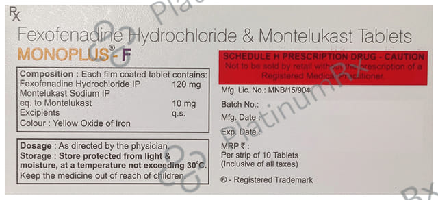 Monoplus F 10mg/120mg Tablet
