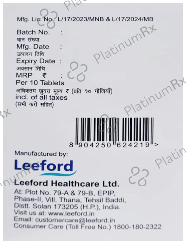 Cilnep TM 10mg/50mg/40mg Tablet ER 10s