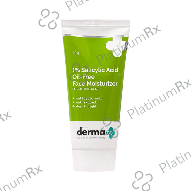 The Derma Co 1% Salicylic Acid Oil-Free Moisturizer For Active Acne 50gm