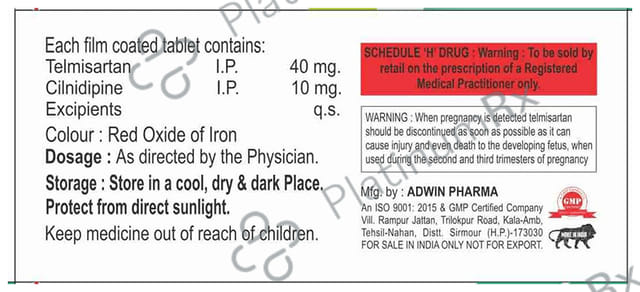 Cinicare T 40/10mg Tablet 10s