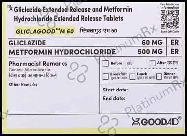 Gliclagood M 60/500mg Tablet ER 10s