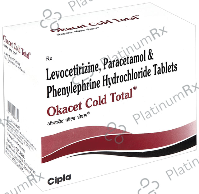 Okacet Cold Total 5/5/325mg Tablet 10s