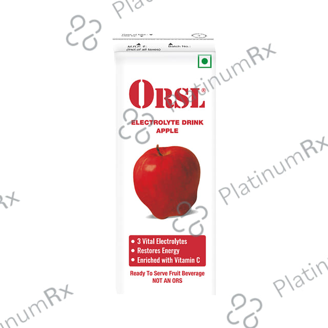 ORSL Electrolyte Drink Apple Flavour Liquid 200ml