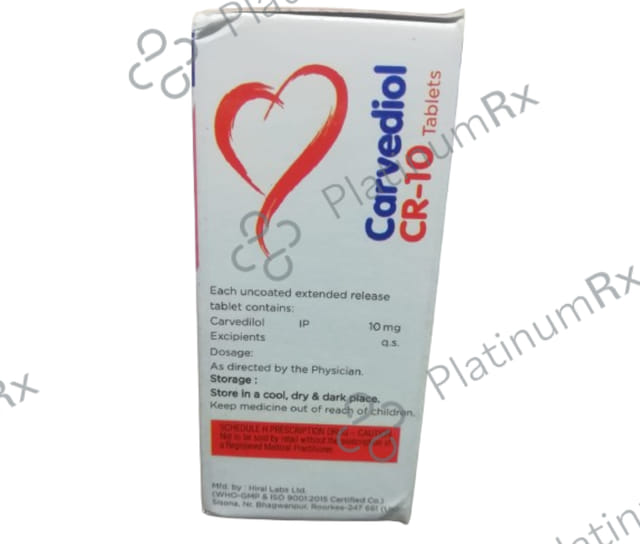 Carvediol CR 10mg Tablet 10s