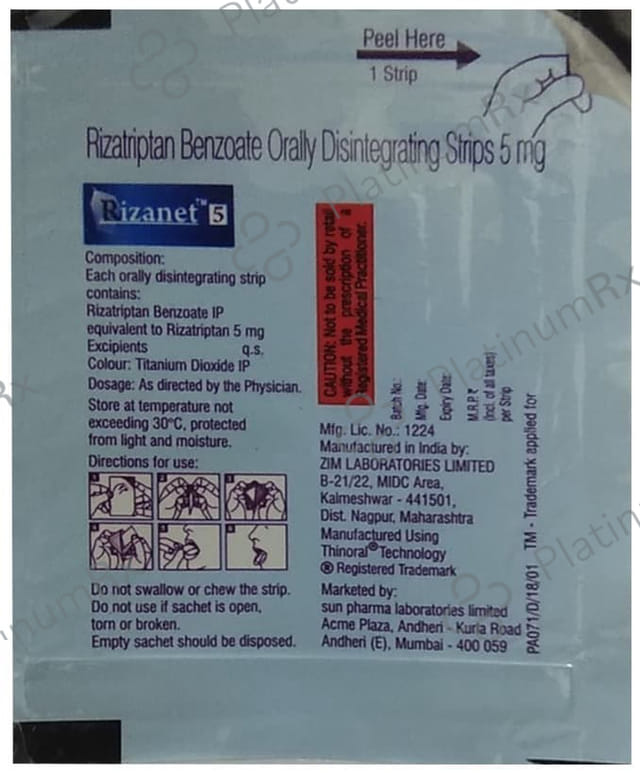 Rizanet 5mg Orally Disintegrating Strip 1s