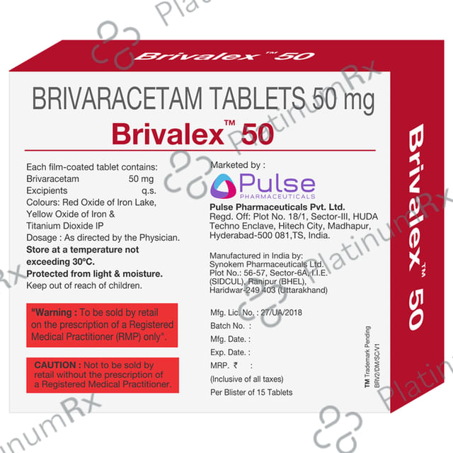 Brivalex 50mg Tablet 15s