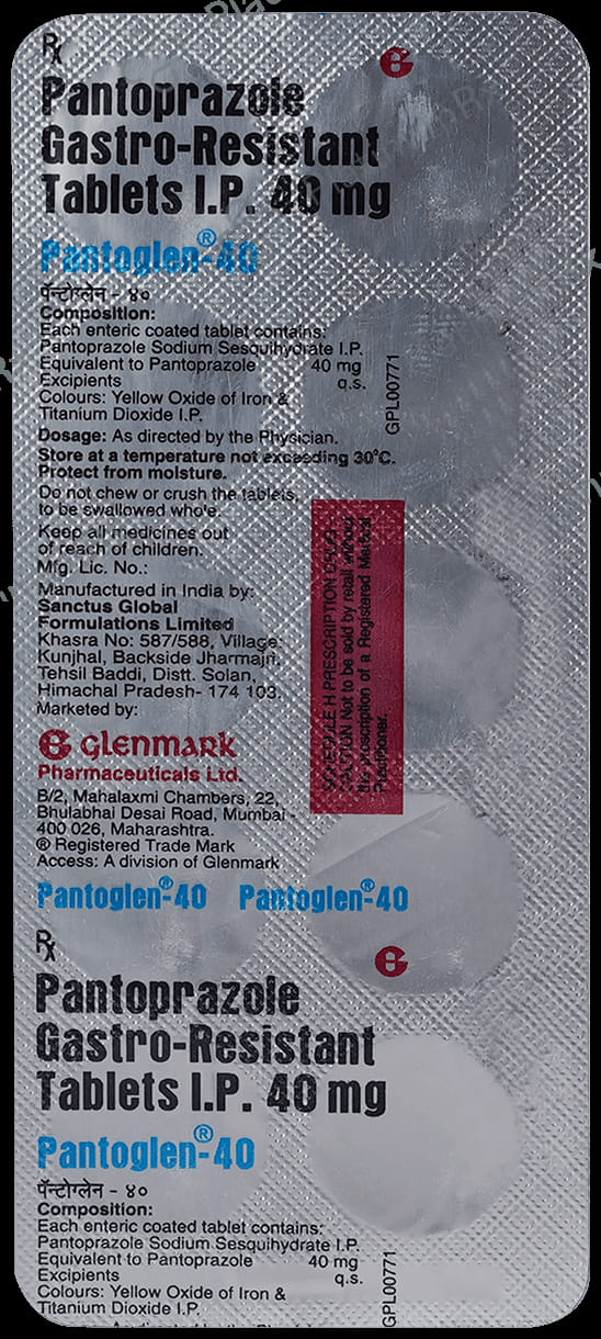 Pantoglen 40mg Tablet 10s