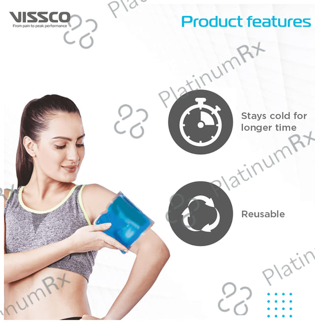 Vissco Icecool Gel Pack, Re-Freezable for Shoulder & Back Pain Relief Universal