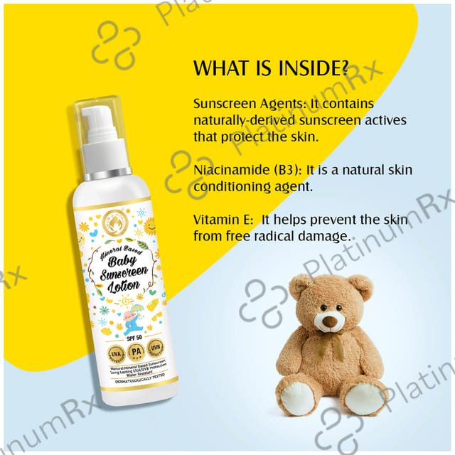 Mom & World Mineral Based Baby Sunscreen SPF 50 Lotion 120ml