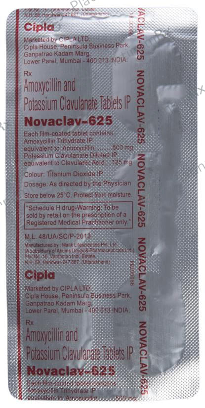 Novaclav 500/125mg Tablet 6s
