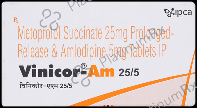 Vinicor AM 5/25mg Tablet PR 10s