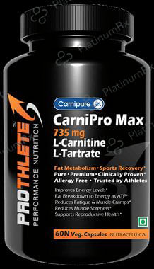 Prothlete Carnipure Carnipro Max 735mg L-Carnitine L-Tartrate Veg Capsule