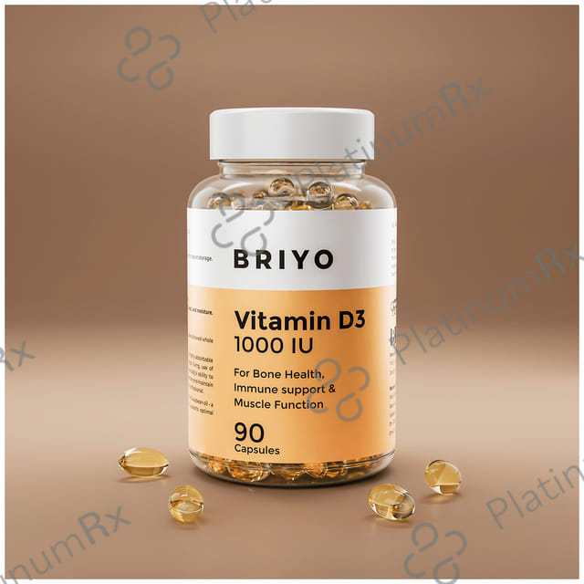 Briyo Vitamin D3 1000IU Softgel 90s