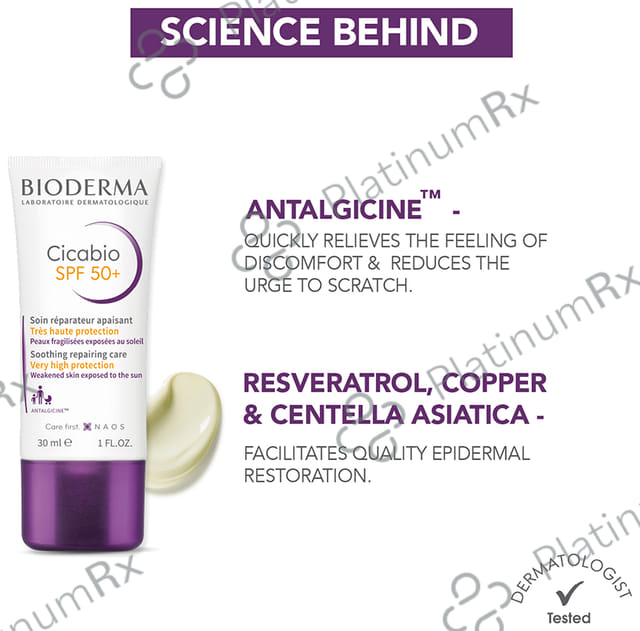Bioderma Cicabio Soothing Repairing Care SPF 50+ Cream 30ml