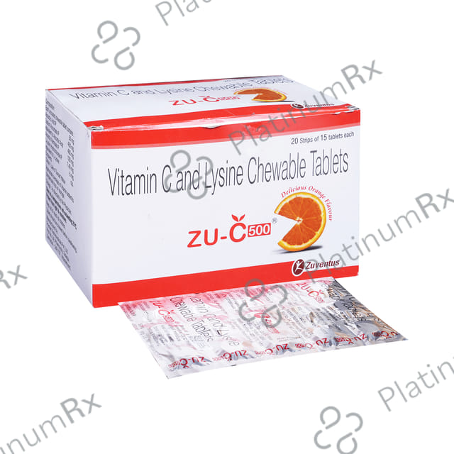 Zu-C 500 Orange Chewable Tablet