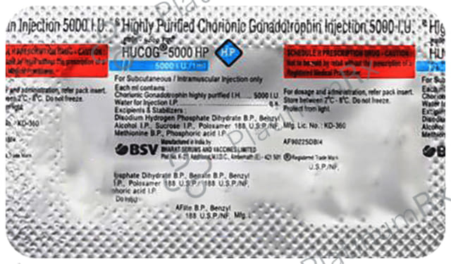 Hucog 5000IU HP Injection 1ml